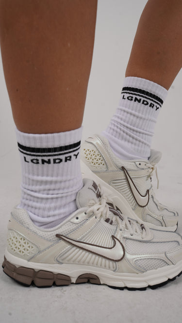 UNISEX STRIPE LGNDRY CREW SOCKS