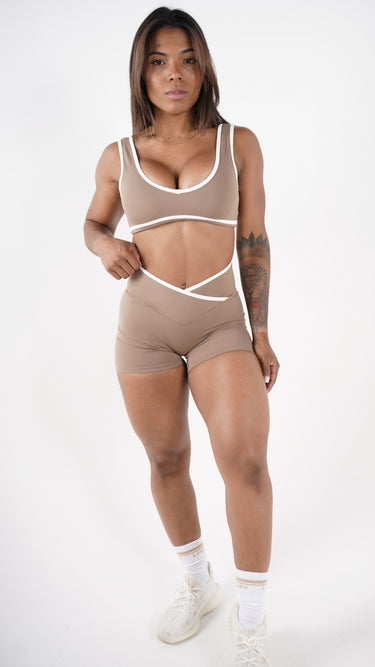 CASSIA CONTRAST TRIM SHORTS