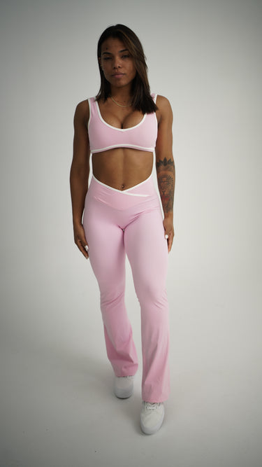 CASSIA CONTRAST TRIM FLARE LEGGING